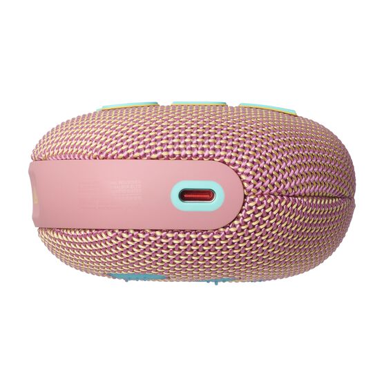 JBL Clip 5 - Pink - Ultra-portable waterproof speaker - Bottom JBL Clip 5 - Pink - Ultra-portable waterproof speaker - Bottom